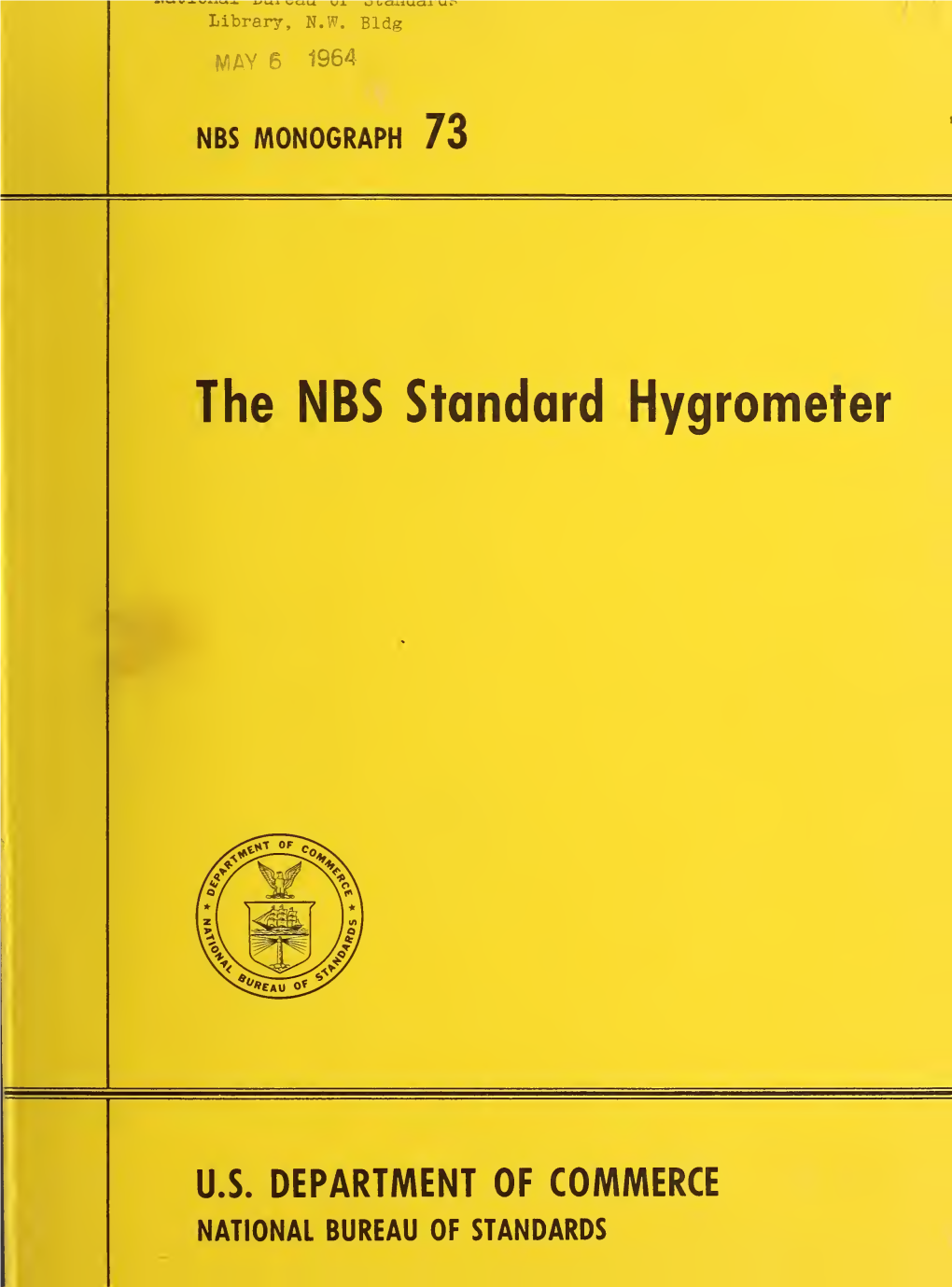 The NBS Standard Hygrometer