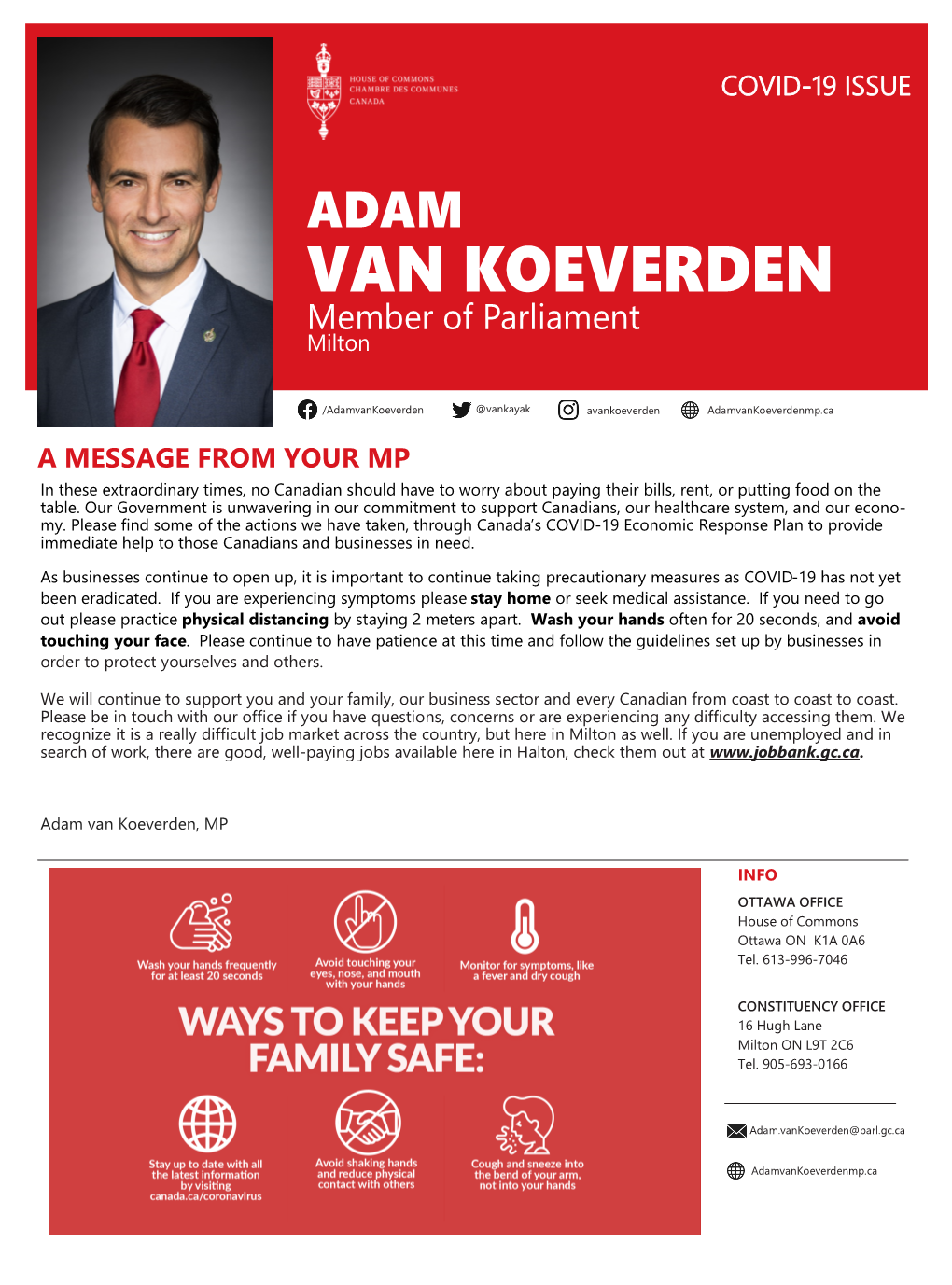 A Message from Your Mp Covid-19 Issue