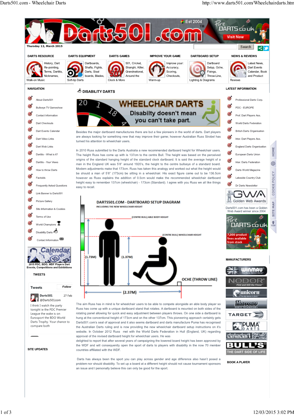 Darts501.Com - Wheelchair Darts