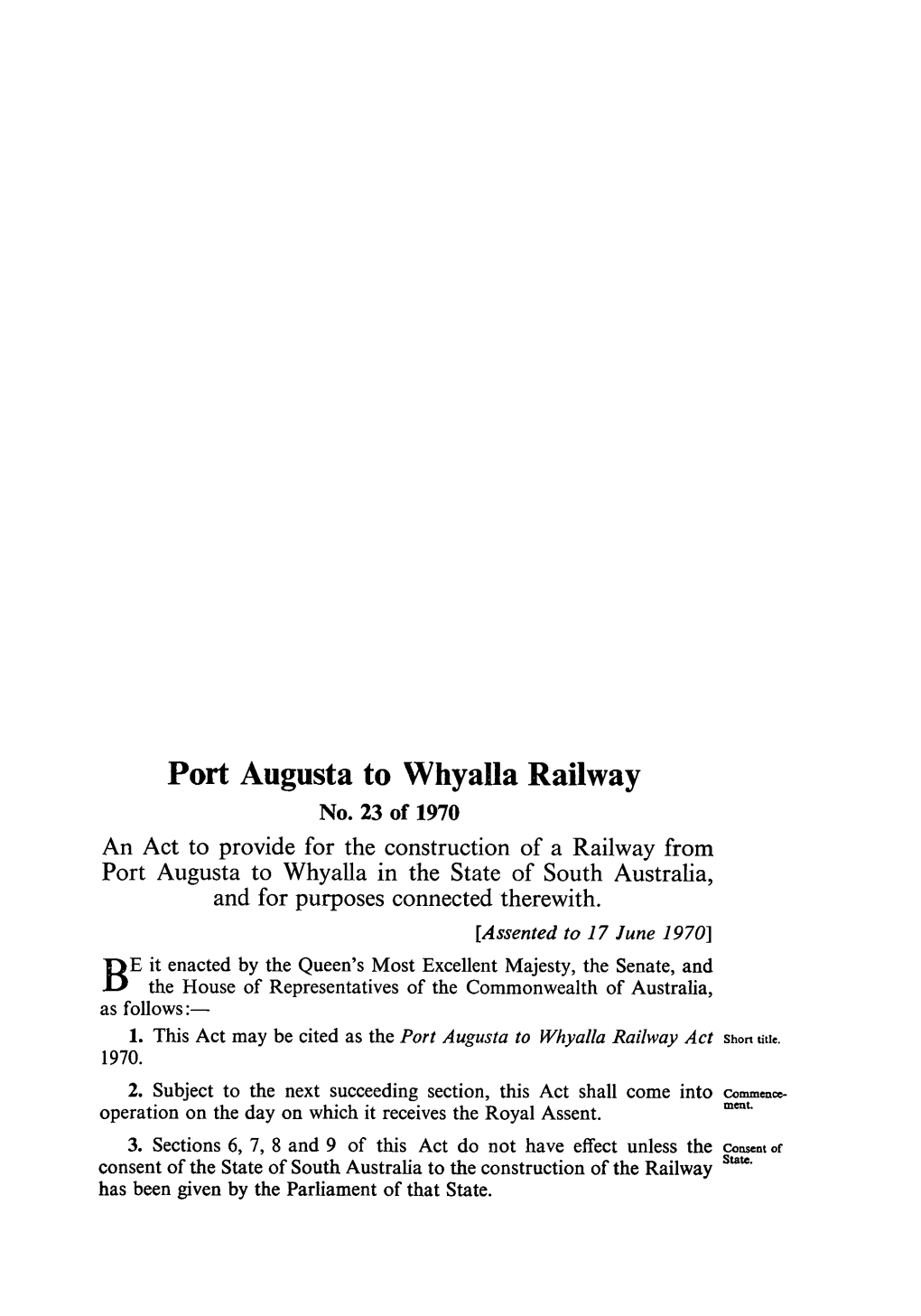 Port Augusta to Whyalla Railway No