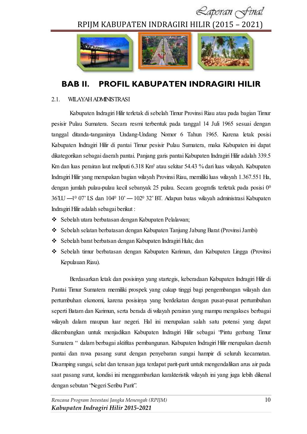 Rpijm Kabupaten Indragiri Hilir (2015 – 2021)