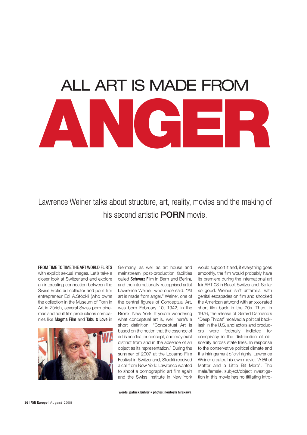 Art Is Made from Anger