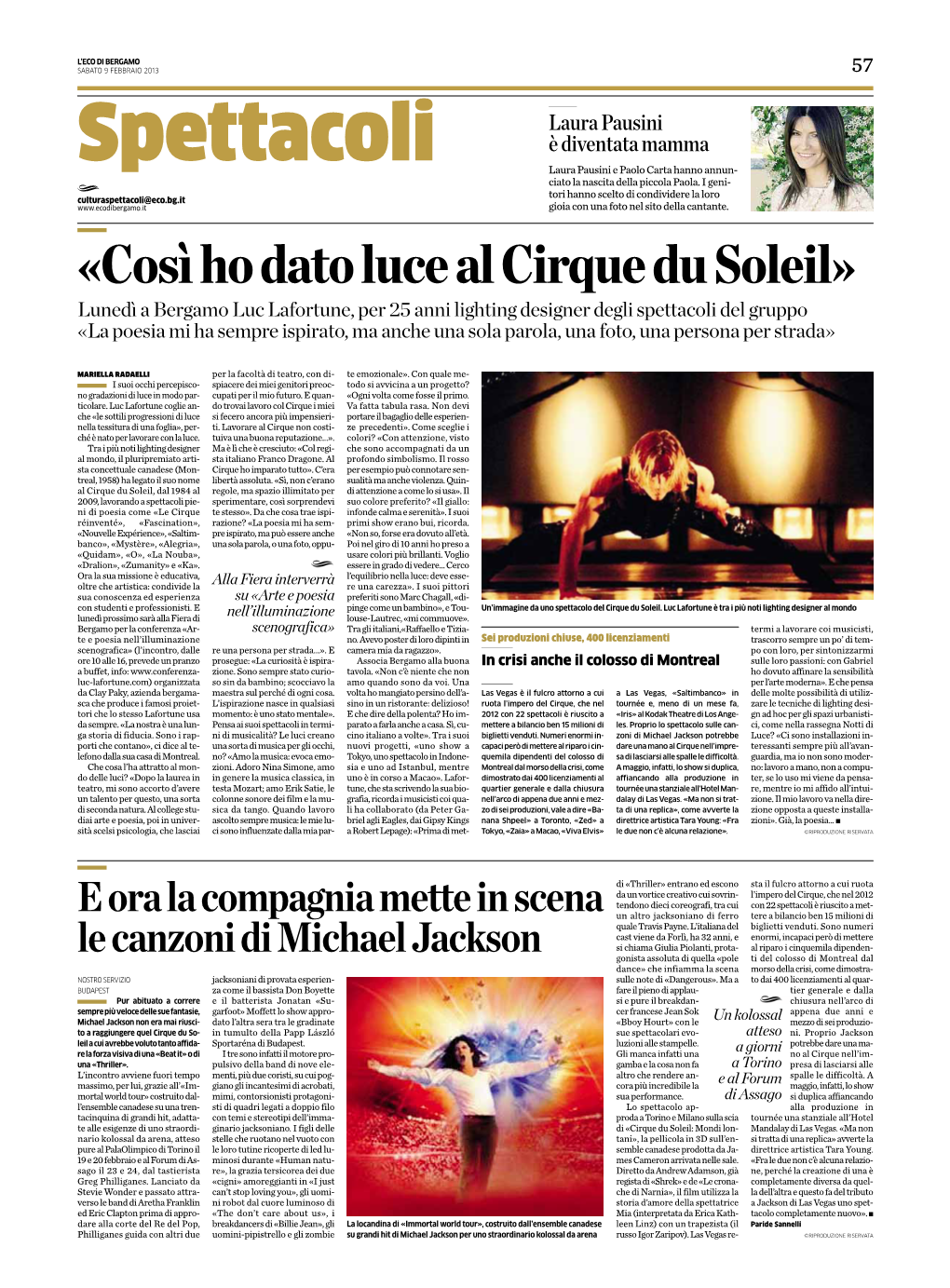 «Così Ho Dato Luce Al Cirque Du Soleil»