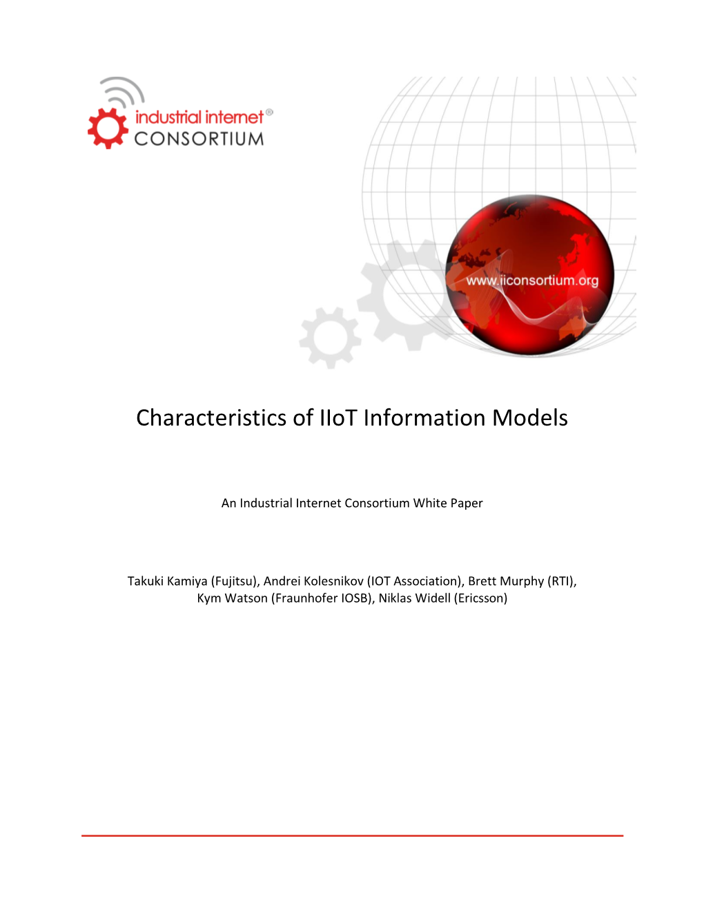 Characteristics of Iiot Information Models