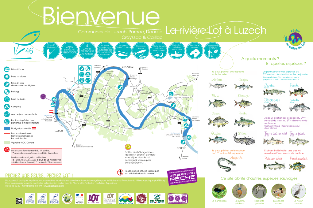 Communes De Luzech, Parnac, Douelle La Rivière Lot À Luzech Crayssac & Caillac