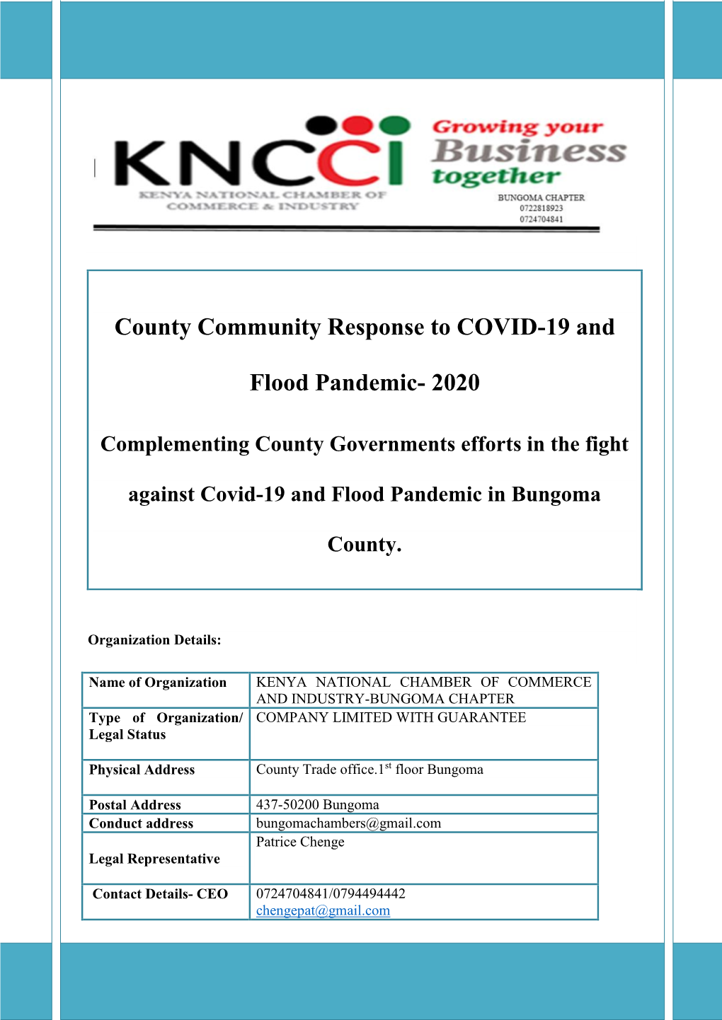 County Community Response to COVID-19 And