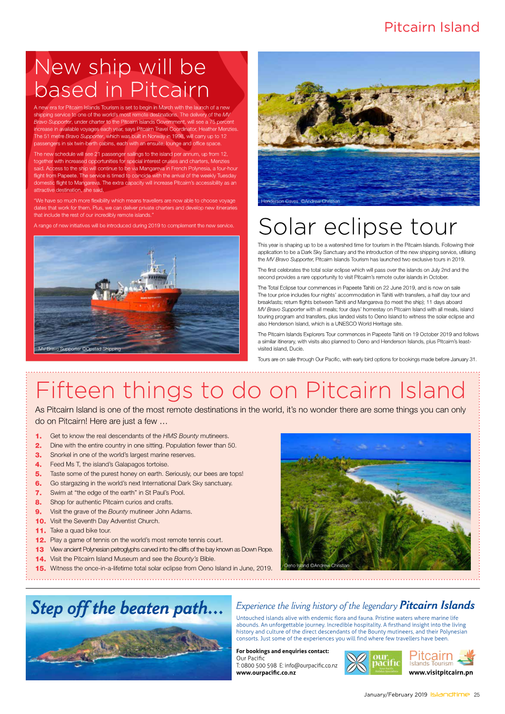 Fifteen Things to Do on Pitcairn Island Solar Eclipse Tour