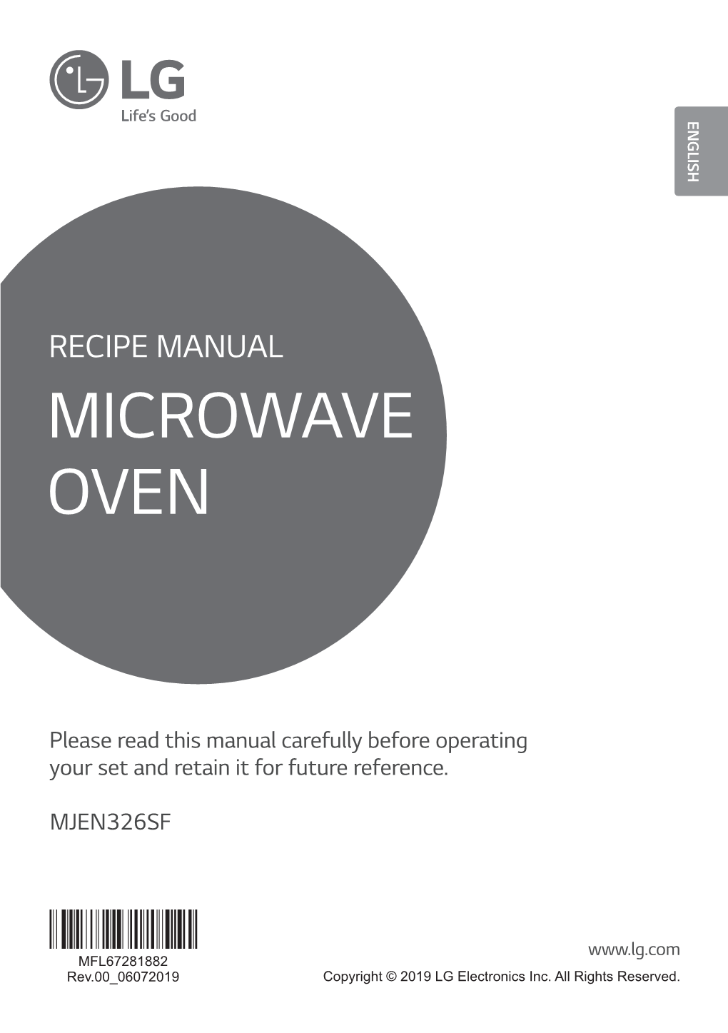 Recipe Manual Microwave Oven