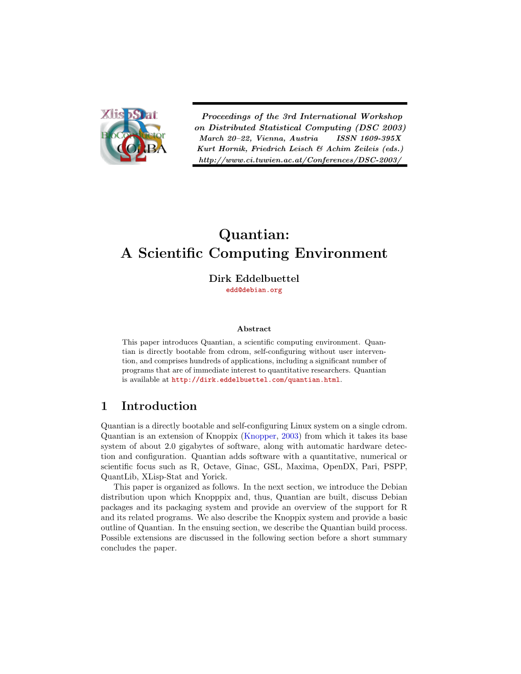 Quantian: a Scientific Computing Environment