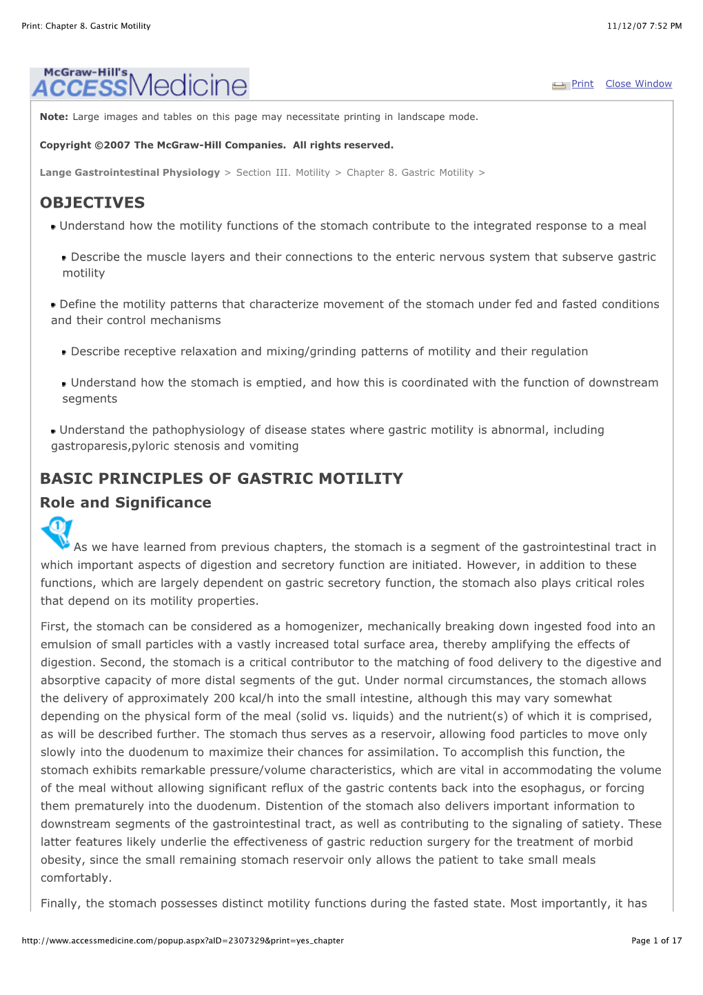 Print: Chapter 8. Gastric Motility 11/12/07 7:52 PM