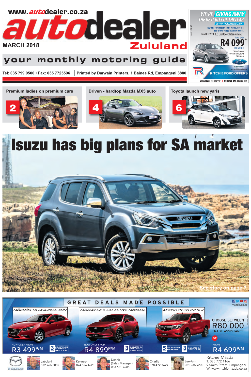 Isuzu Has Big Plans for SA Market