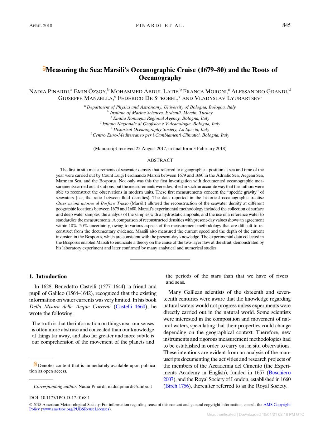 Downloaded 10/01/21 02:18 PM UTC 846 JOURNAL of PHYSICAL OCEANOGRAPHY VOLUME 48