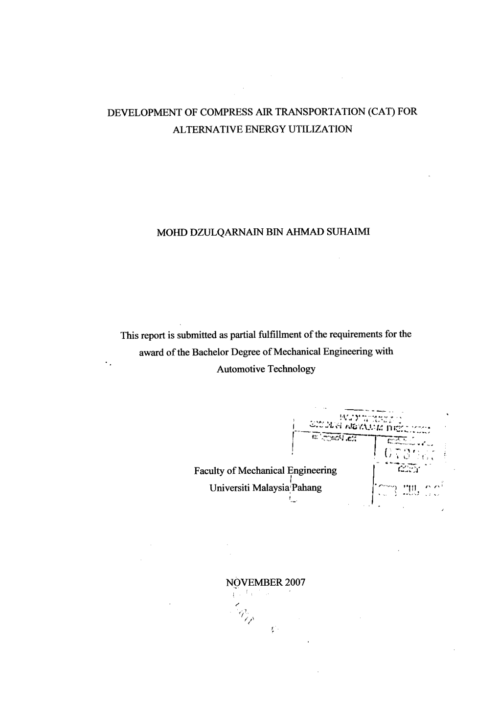 Ir Transportation (Cat) for Alternative Energy Utilization