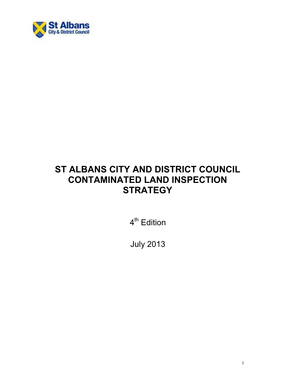 St Albans City and District Council Contaminated Land Inspection Strategy
