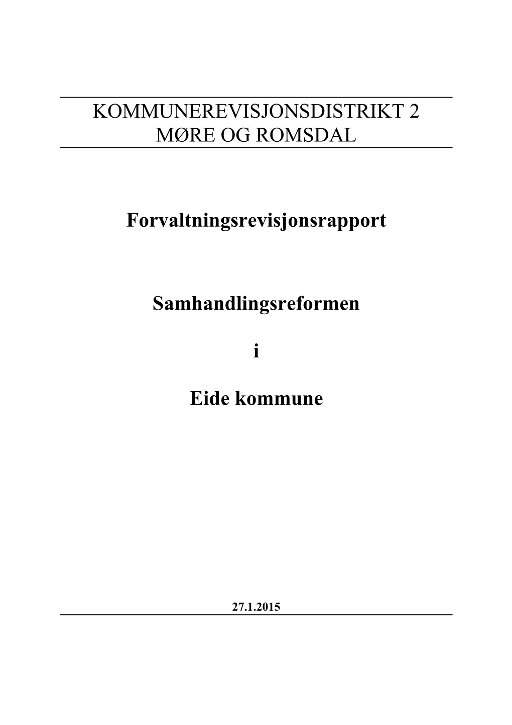 Kommunerevisjonsdistrikt 2 Møre Og Romsdal