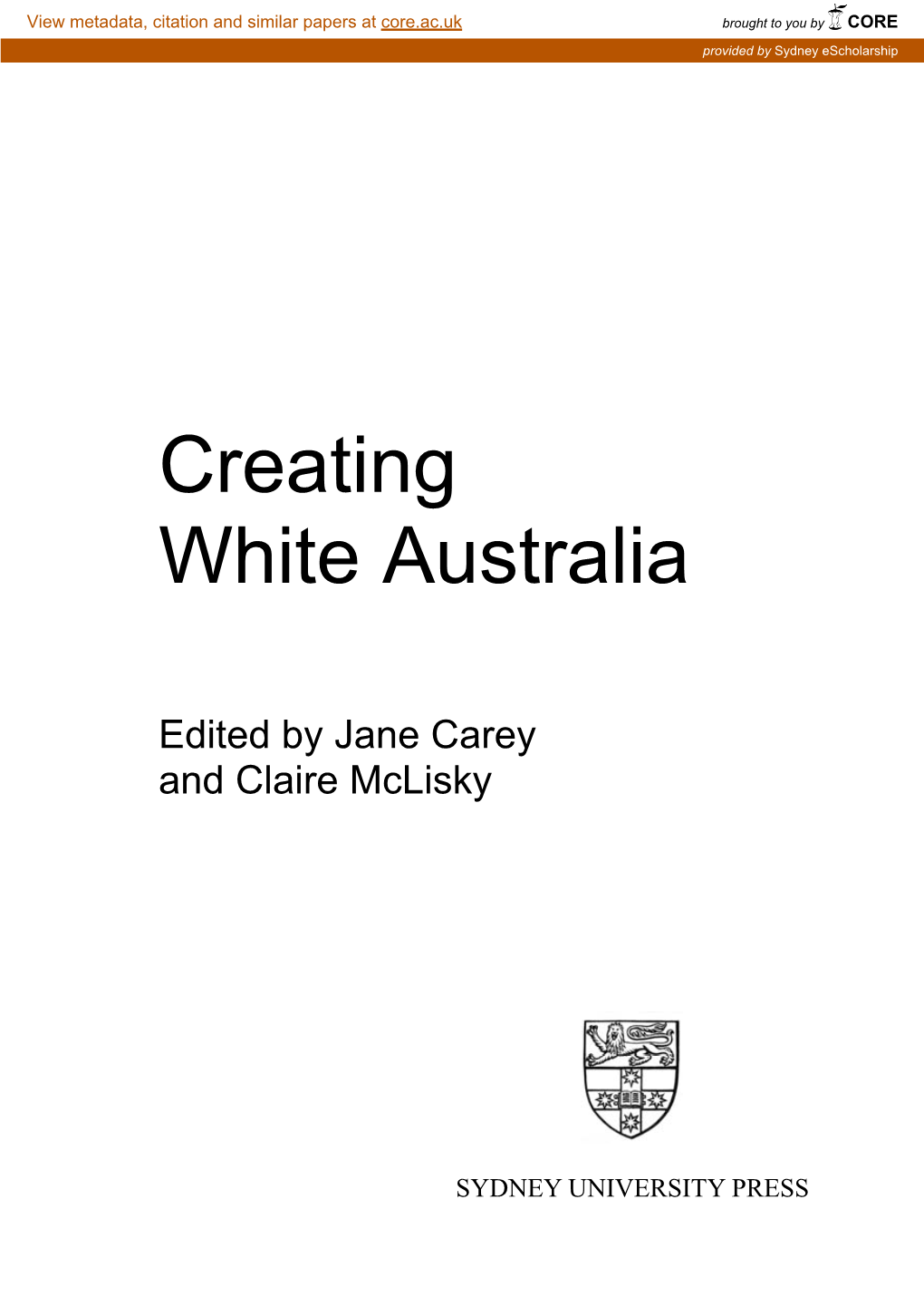 Creating White Australia