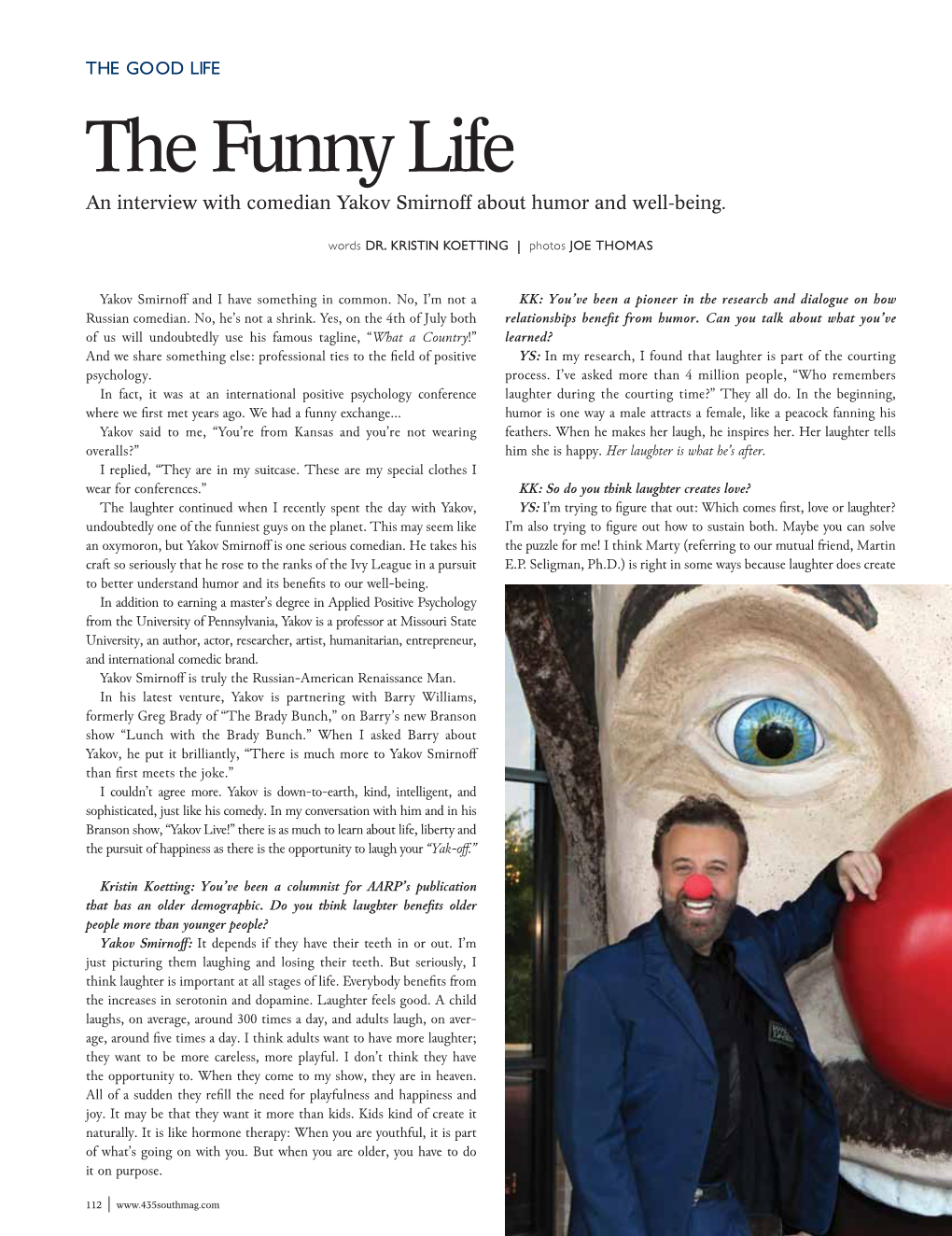 The Funny Life an Interview with Comedian Yakov Smirnoff About Humor and Well-Being