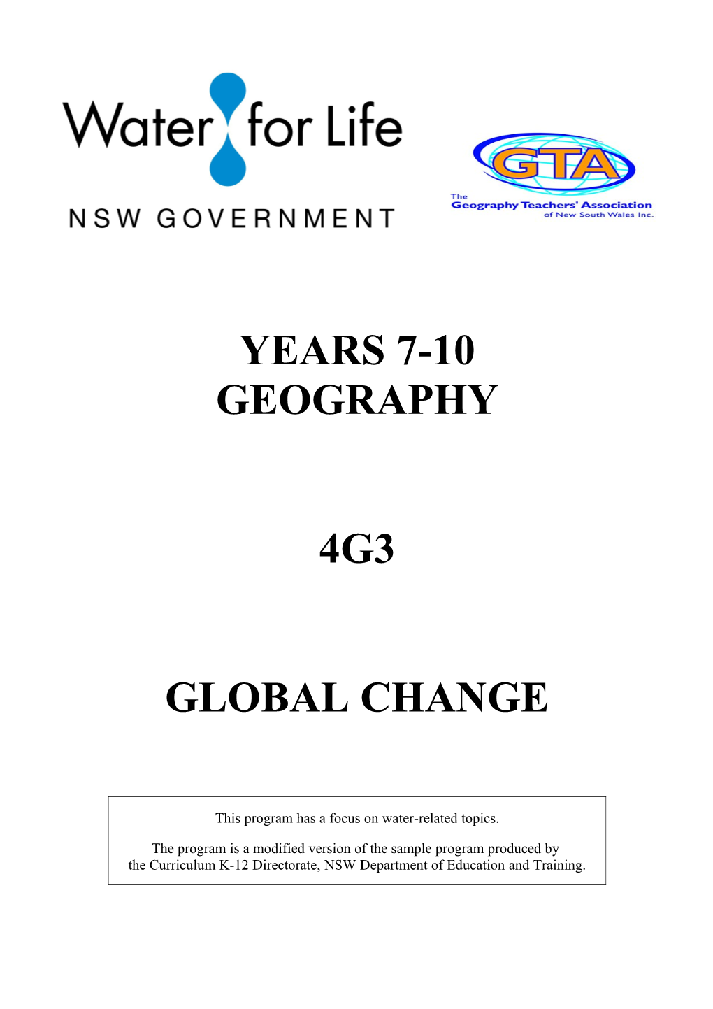 Years 7-10 Geography