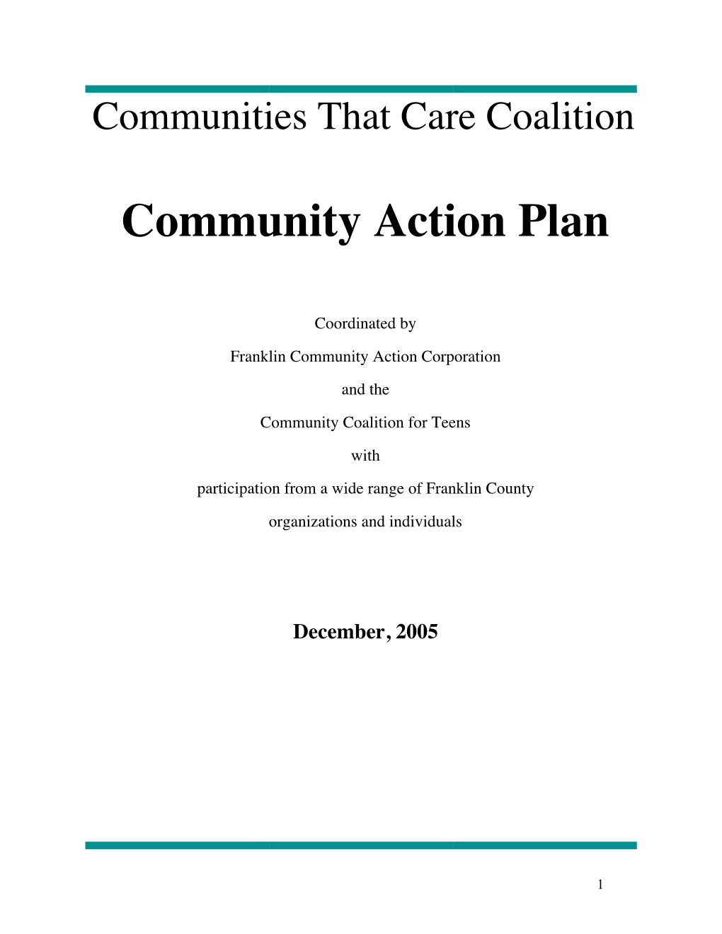 Community Action Plan