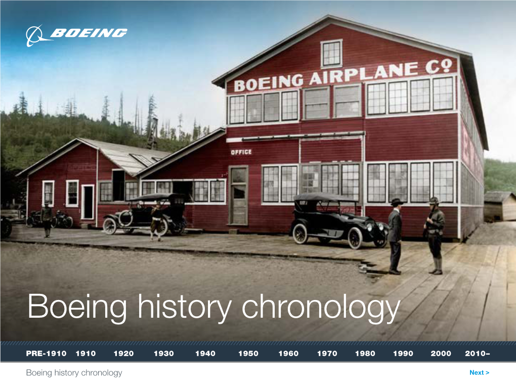 Boeing History Chronology