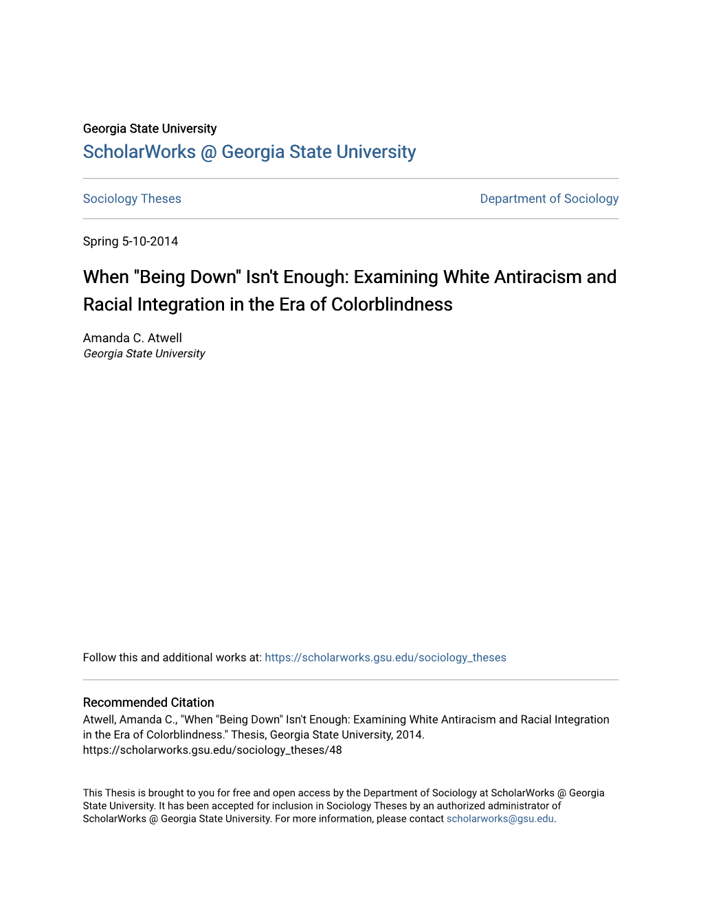 Examining White Antiracism and Racial Integration in the Era of Colorblindness