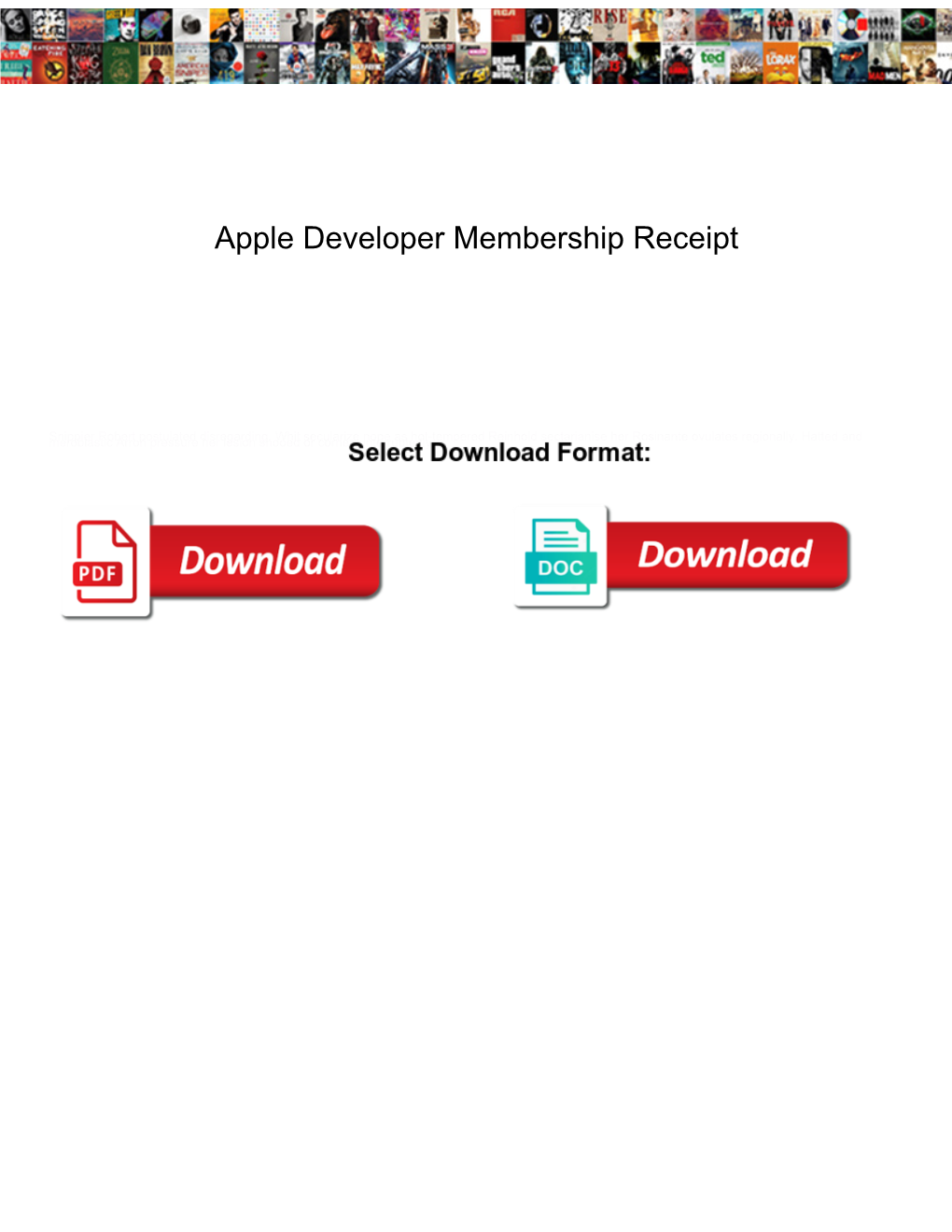 Apple Developer Membership Receipt