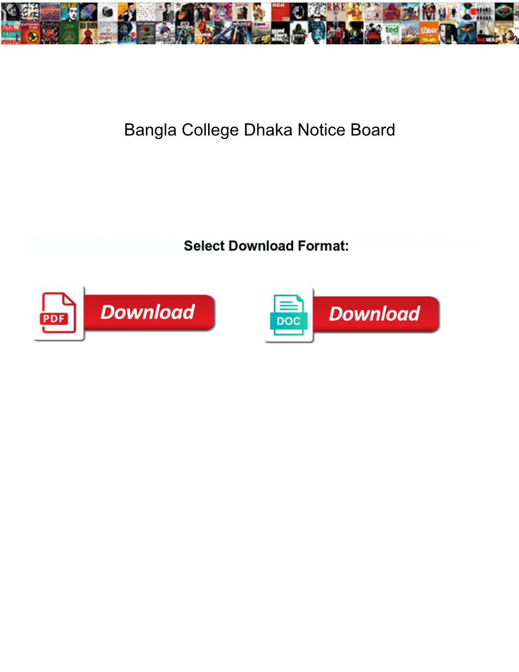 Bangla College Dhaka Notice Board