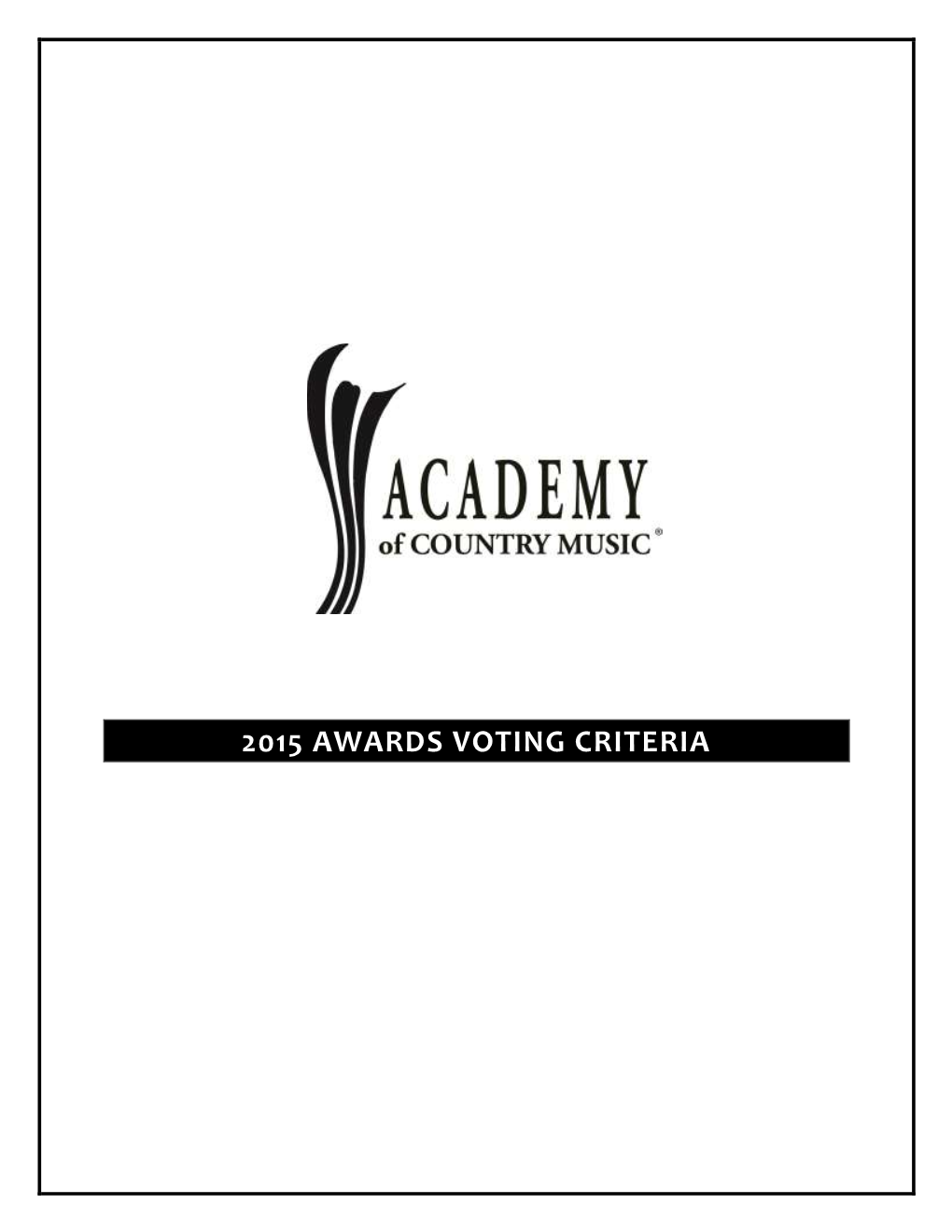 Awards Voting Criteria