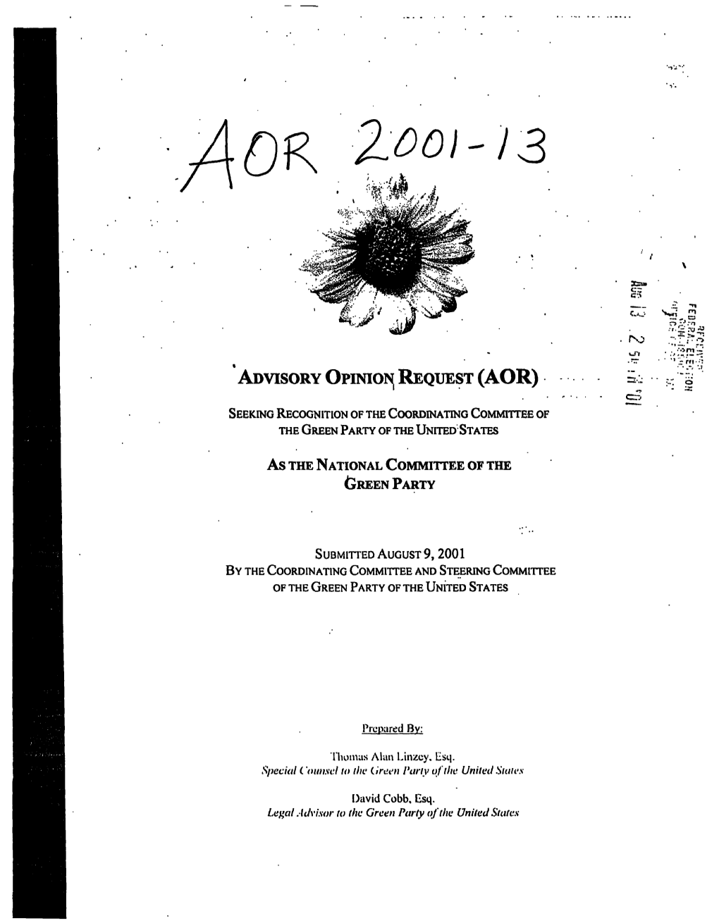 Advisory Opinionj Request (Aor)