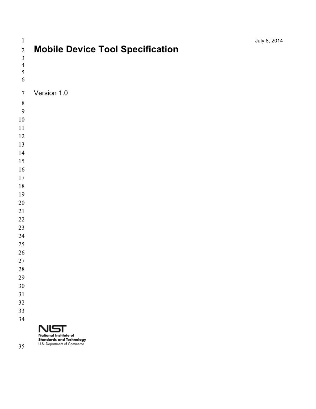 Mobile Device Tool Specification 3 4 5 6