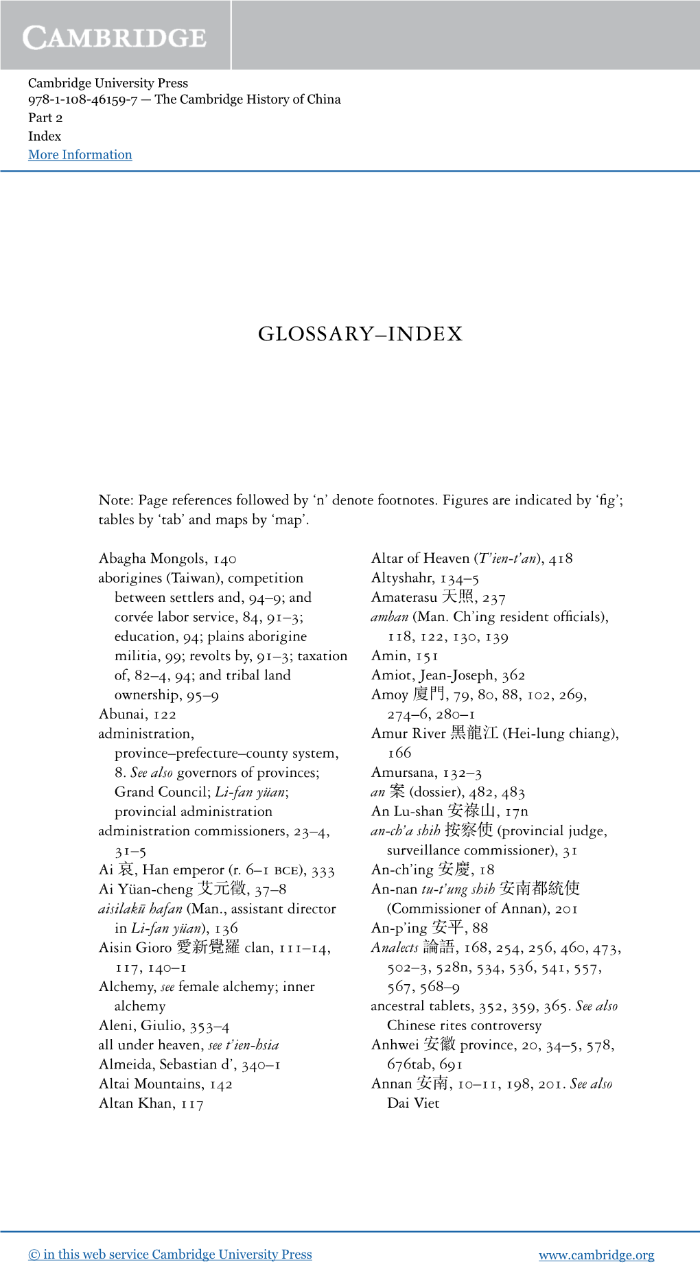 Glossary–Index