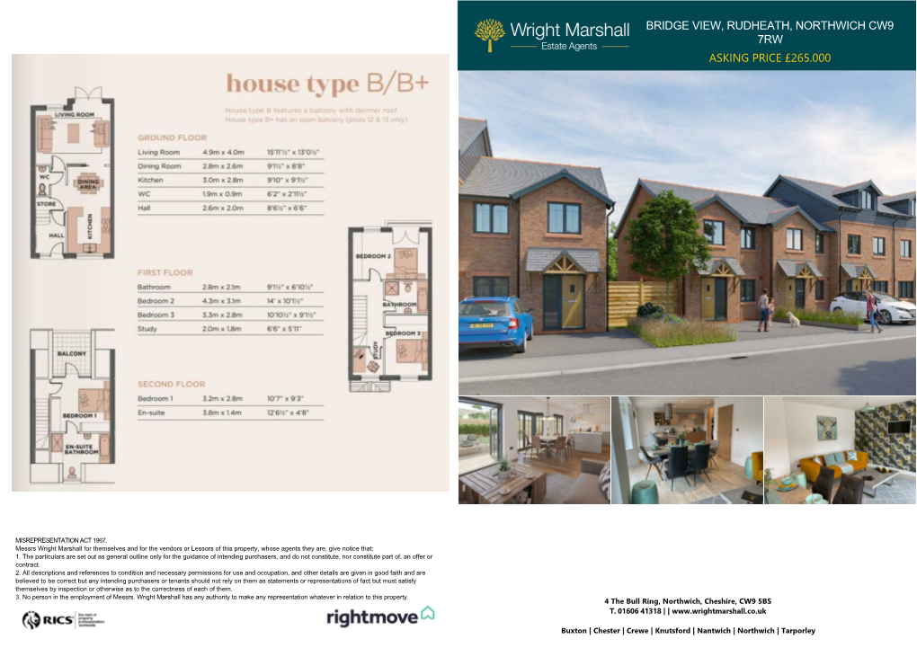 Bridge View, Rudheath, Northwich Cw9 7Rw Asking Price £265,000