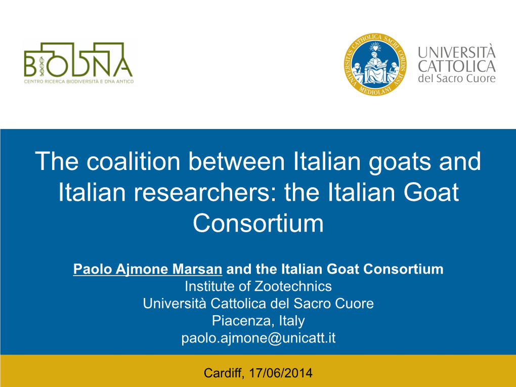 The Italian Goat Consortium