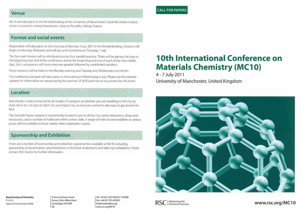 10Th International Conference on Materials Chemistry