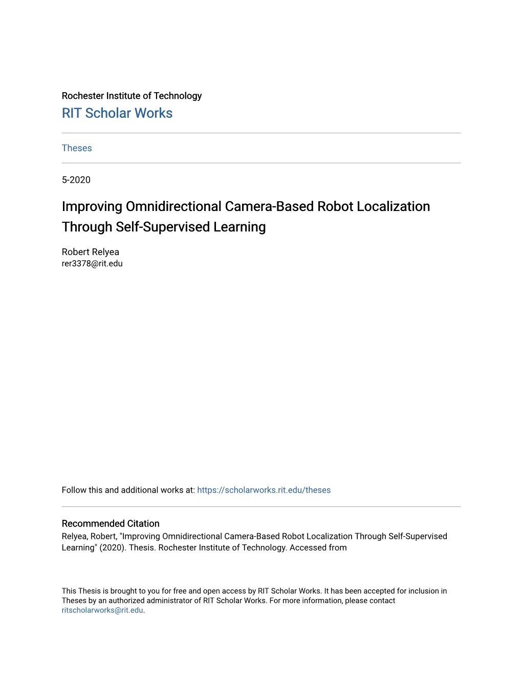 Improving Omnidirectional Camera-Based Robot Localization Through Self-Supervised Learning