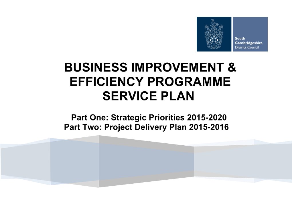 Part One Strategic Priorities 2015-2020