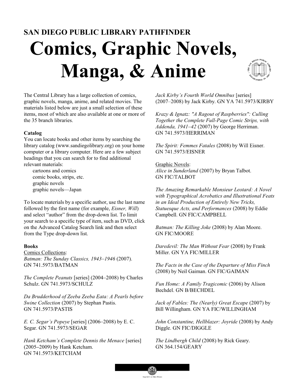 Comics, Graphic Novels, Manga, & Anime