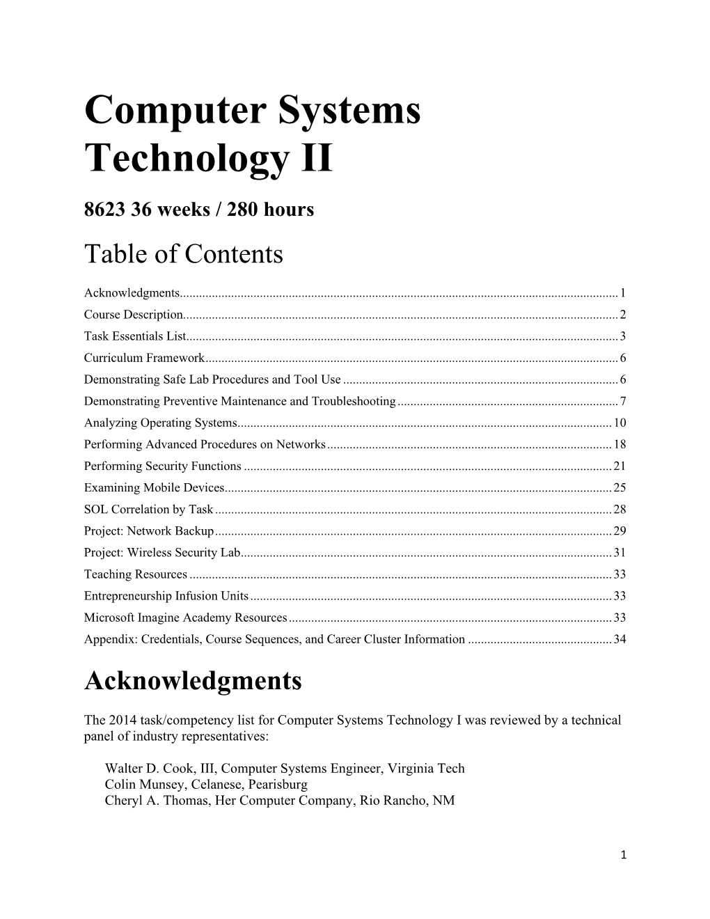 8623 Computer Systems Technology II