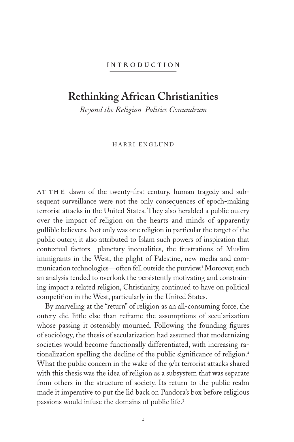 Christianity and Public Culture in Africa