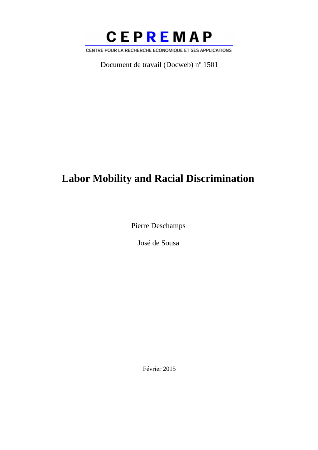 Labor Mobility and Racial Discrimination