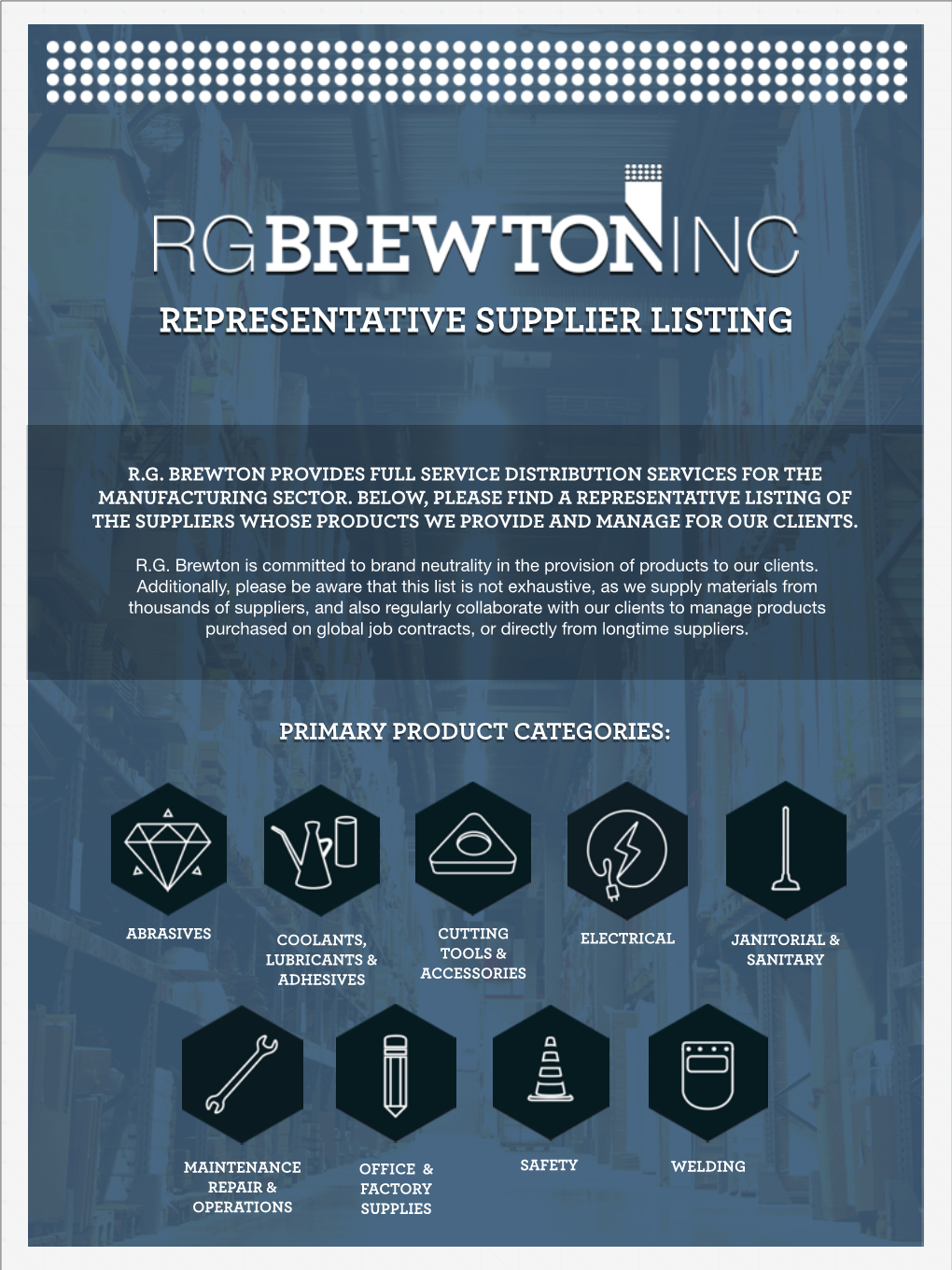 Representative Supplier Listing