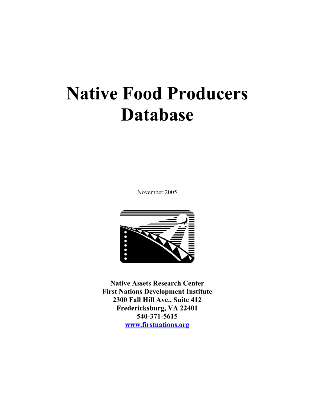 Native Food Producers Database