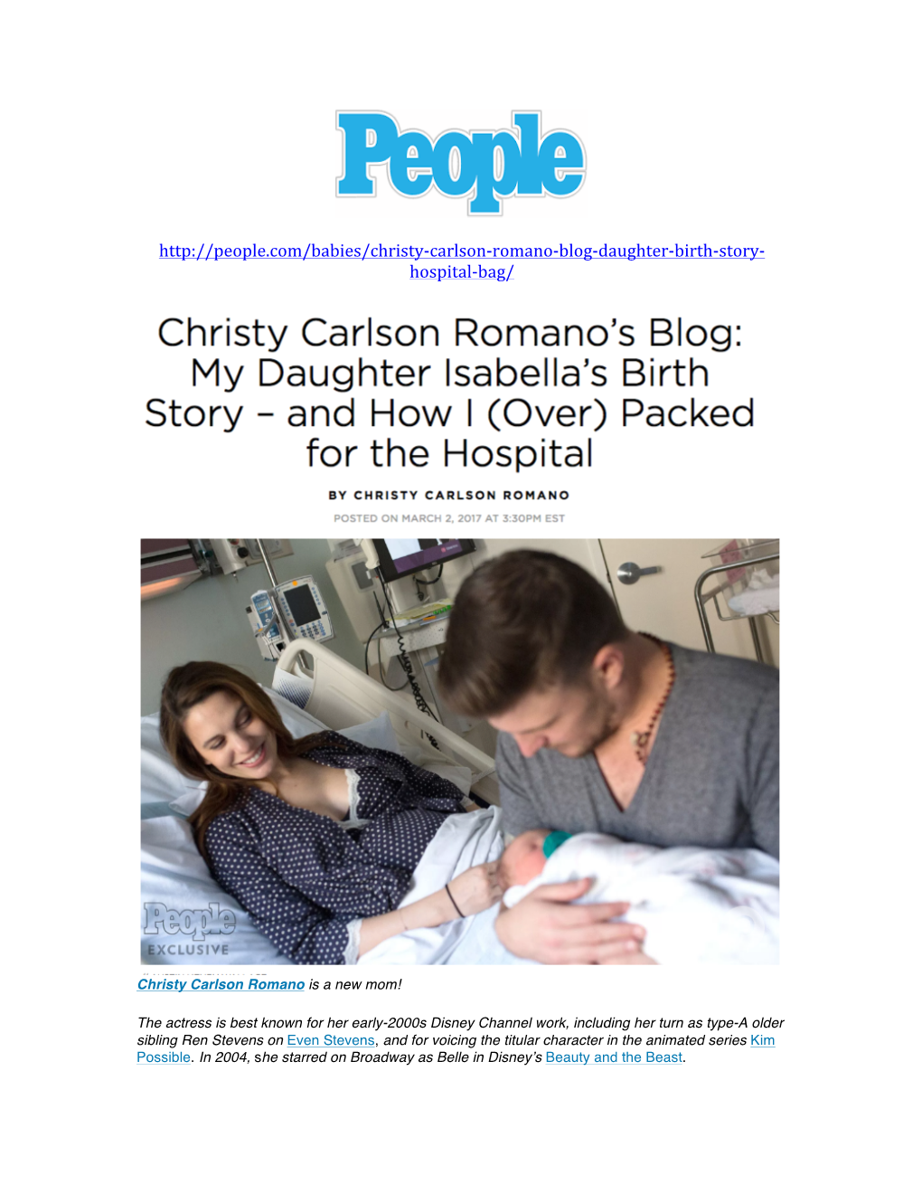 Christy Carlson Romano's Blog