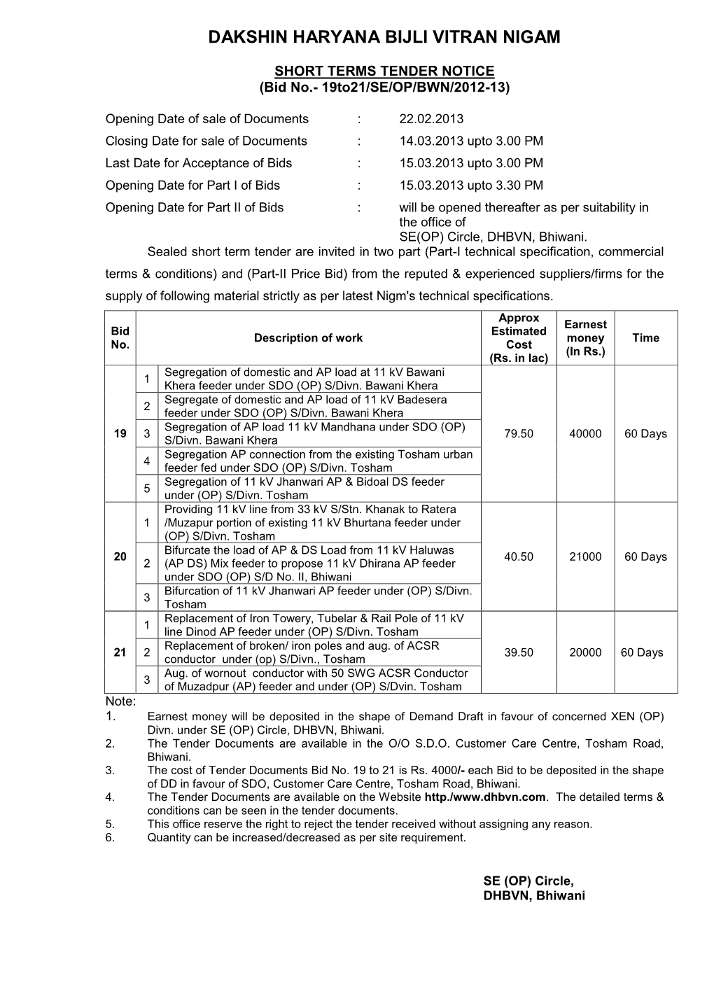 Dakshin Haryana Bijli Vitran Nigam(DHBVN)