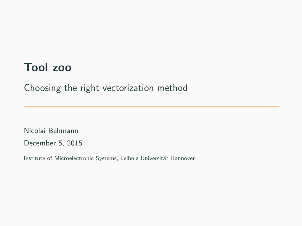 Choosing the Right Vectorization Method