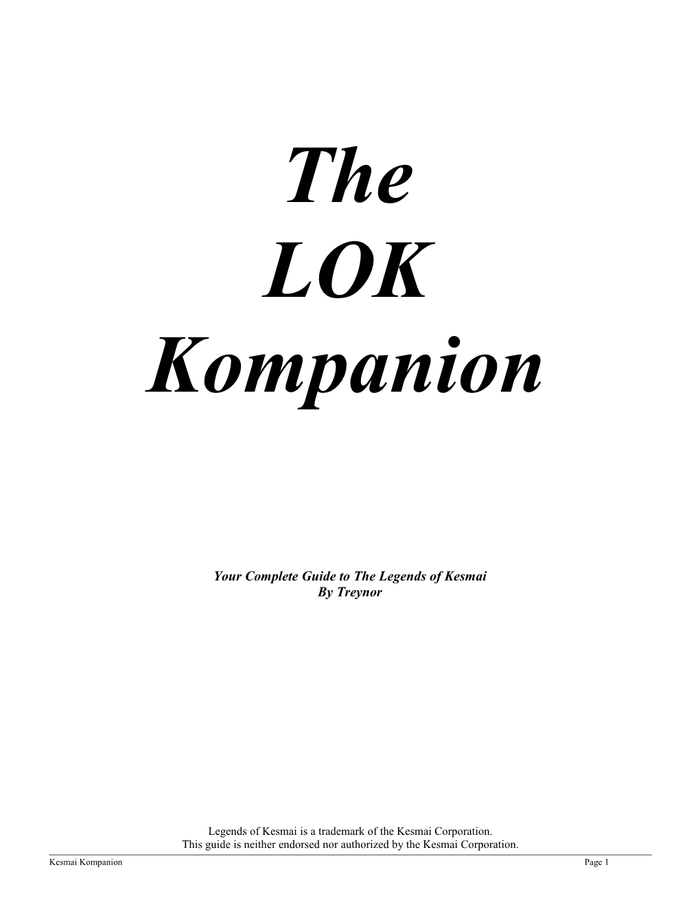 TWB - the LOK Kompanion Online