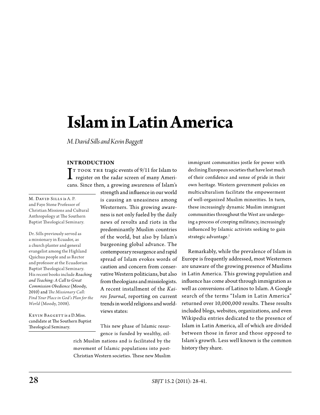 Islam in Latin America M