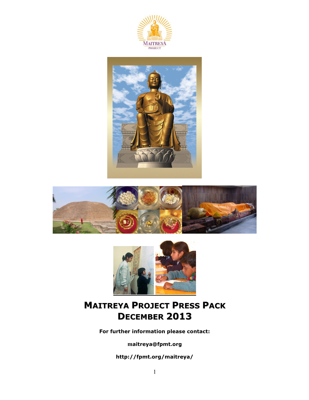 Maitreya Project Press Pack December 2013