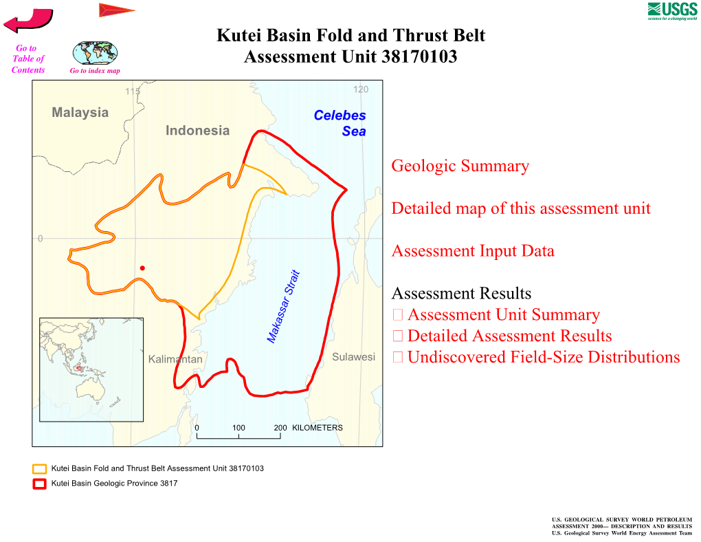 Kutei Basin Fold and Thrust Belt Assessment Unit 38170103