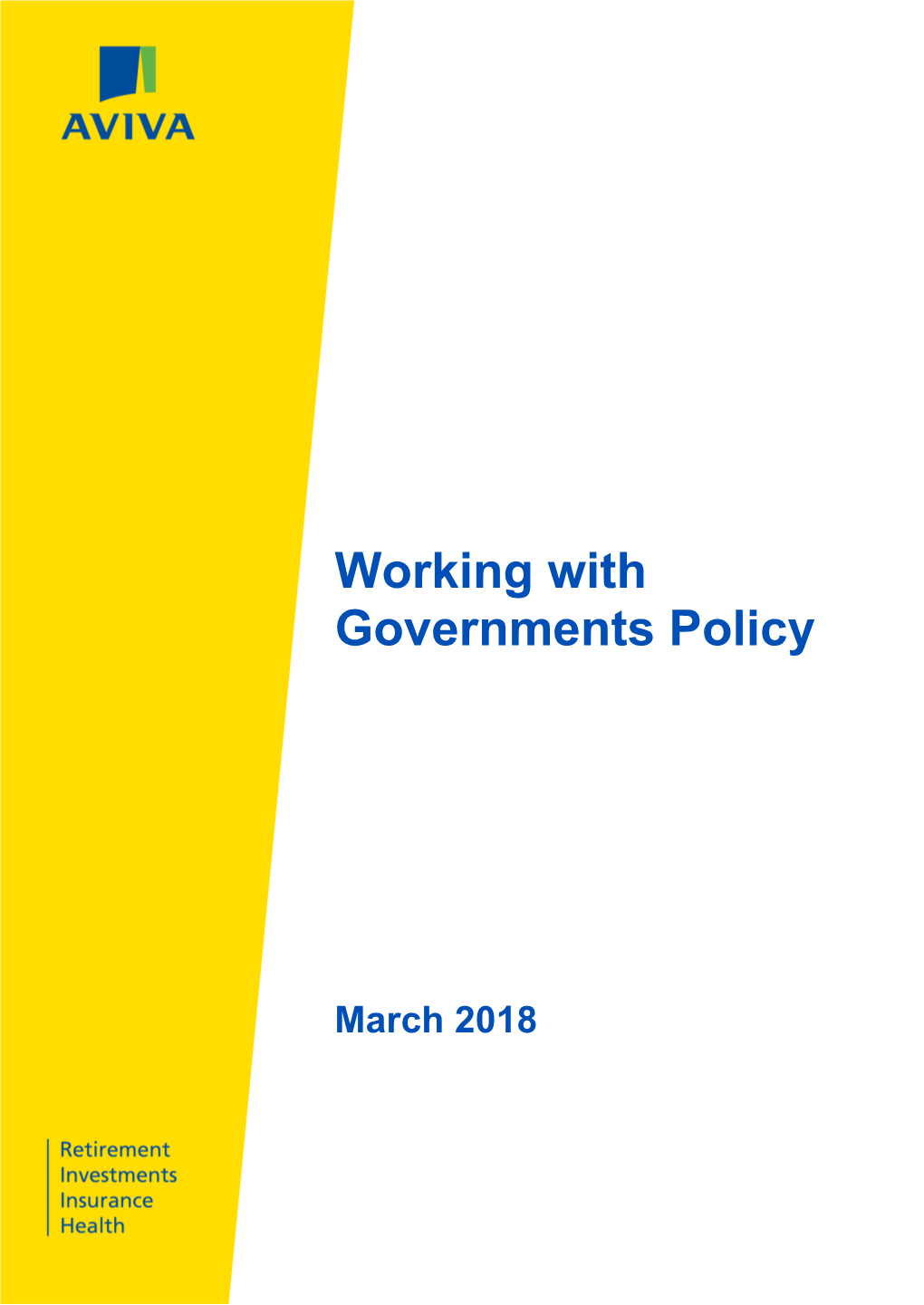 Working with Governments Policy 2018
